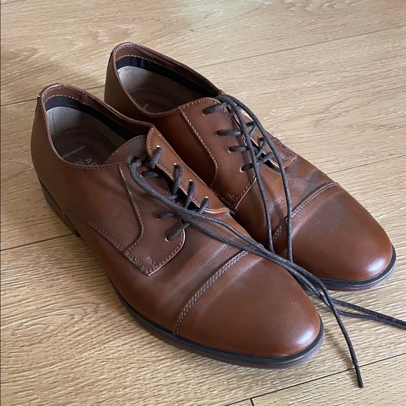 Apt. 9 Men's Tan Leather Oxfords - Picture 1 of 7